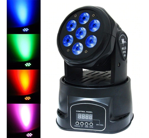 Cabeza Robotica Wash Led Cabeza Movil Colores Audioritmica