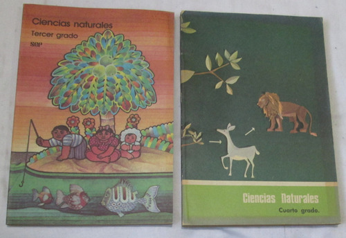 Lote De 2 Libros Ciencias Naturales. 3º Y 4º. Sep 1984, 1985