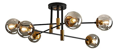 Lampara De 6 Luces De Techo Moderna De Montaje Empotrado 6light