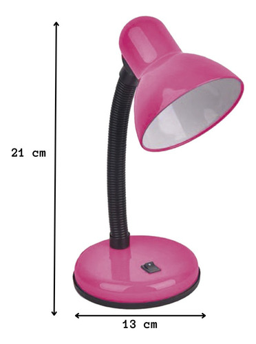 Luminária Mini Office Lamp Rosa - Gmh Cor da cúpula Preto 110V/220V