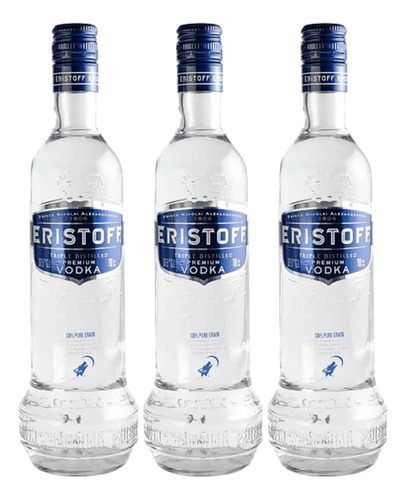Vodka Eristoff 700 Ml Pack 3
