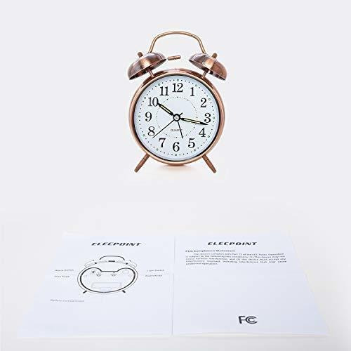 Pipapoint - Reloj Despertador Con Doble Campana De 4 Pulgada