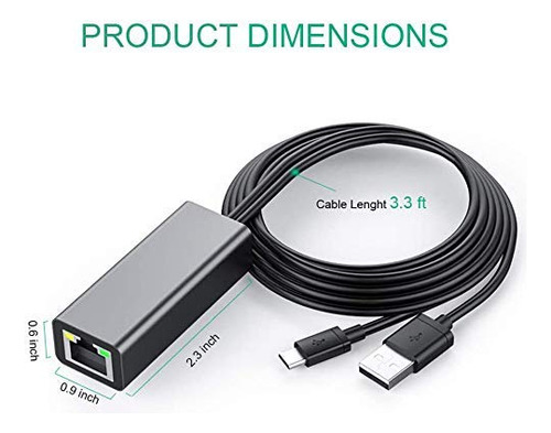 Adaptador Ethernet Para Fire Tv Stick Y Chromecast
