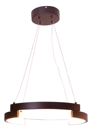 Lámpara Colgante Led 3000k, Acabado Café Oscuro, 30w