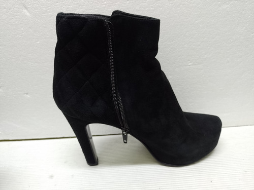 Botas De Gamuza Negras N° 39 De Mujer Taco 11cm. Muy Buenas (Usado)