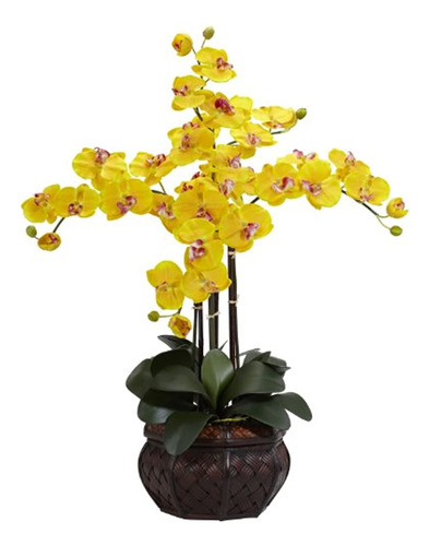 Nearly Natural 1211-yl Phalaenopsis Con Jarrón Decorativo, A