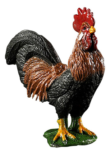 Figura De Pollo De Juguete, Figuritas De Animales De Gallo