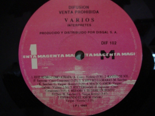 Sin Tapa Disco Interpretes Varios Magenta Cumbia C0