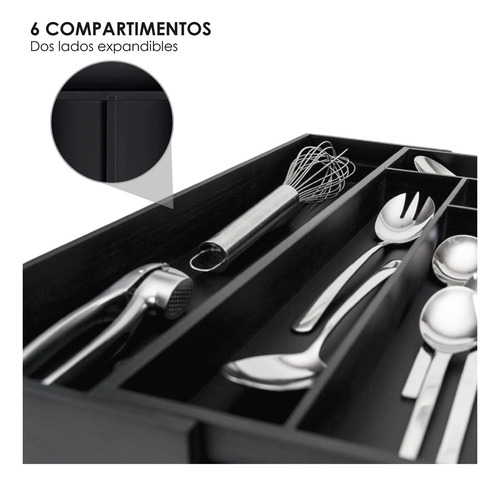 Organizador Cubiertos Expandible Cocina Cajón Cubiertos
