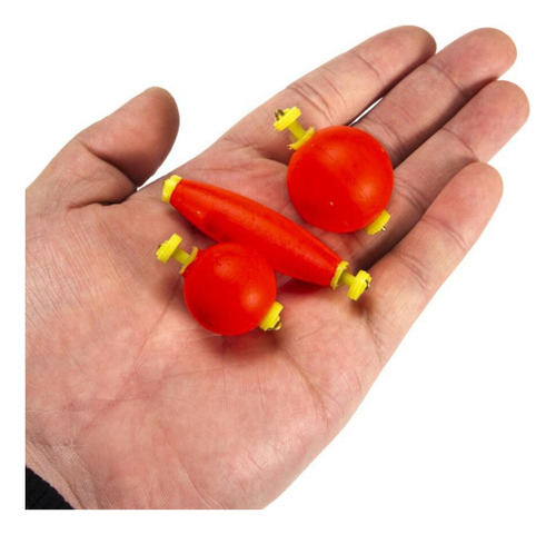 3 X 10 Flotadores De Pesca Flotadores De Espuma 35x25mm Rojo
