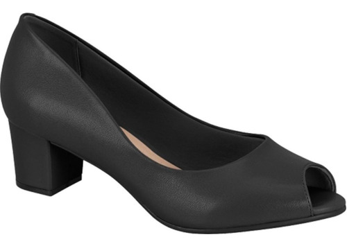 Sapato Feminino Peeptoe Salto Médio Elegante Beira Rio