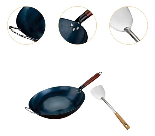 Sartén Wok Para Cocinar Salteados Cocinar A Diámetro 34cm