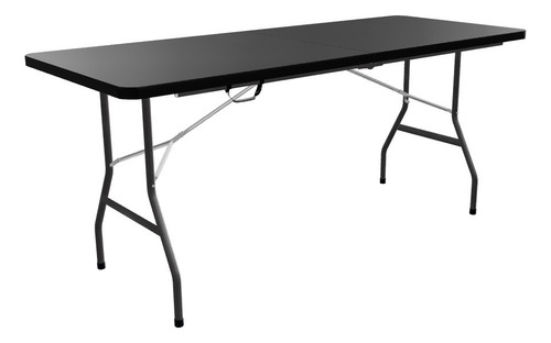 Mesa Plegable 180 Cm Maleta Multiuso Negra