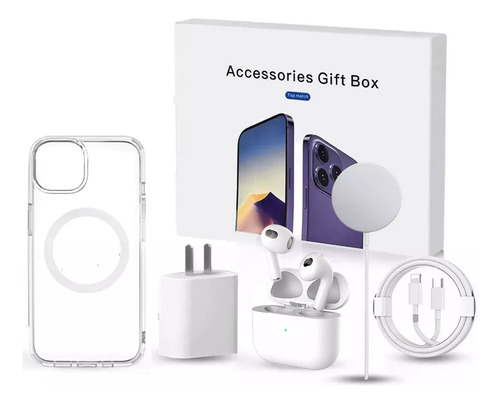 5kit Cargador Inalámbrico Universal para iphone Tipo c Magsafe 20w Audifono iPhone 15 Pro