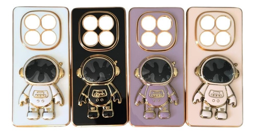 Funda Con Pop Astronauta Para Xiaomi Note 14 Pro 5g Luxury Negro