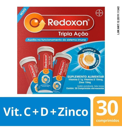 30 comprimidos efervescentes de vitamina C de triple acción de Redoxon