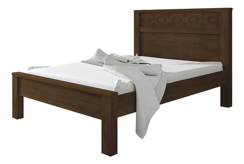 Cama Comum Geval Móveis Cama Casal Las Vegas Casal Cor Imbuia Com Um Design De N/a Fabricado Em Mdf