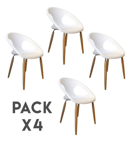 Silla Diseño Vanguardia Patas Madera X4 - Envío Sin Cargo!