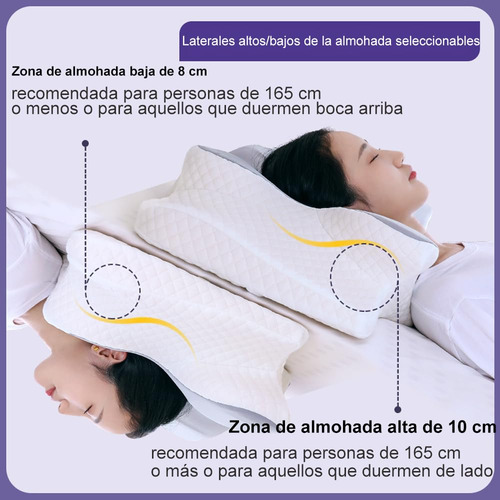 Jeeleeko Almohada Cervical De Espuma Con Memoria 2en1