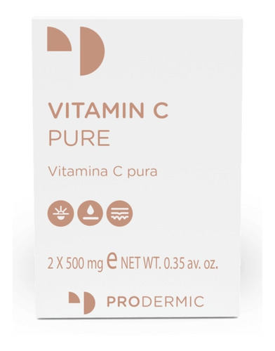 Vitamin C Pure Vitamina C Pura En Polvo 2u X 500mg Prodermic