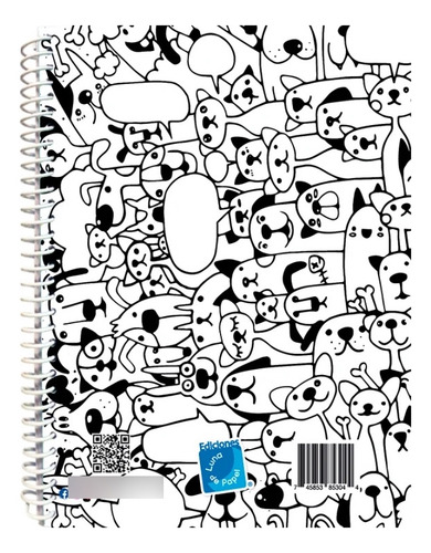 Libreta College Raya Pasta Dura Luna De Papel Color Blanco
