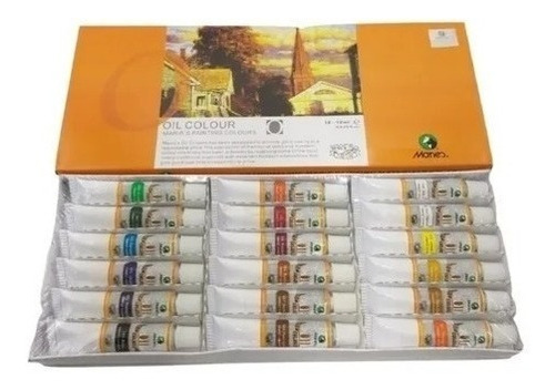 Oleos Maries X 18 Colores + Set 6 Pinceles Delineadores 000