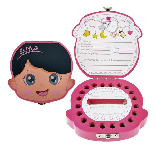 Caja Organizadora Recuerdo Para Dientes Bebe Niña B0025