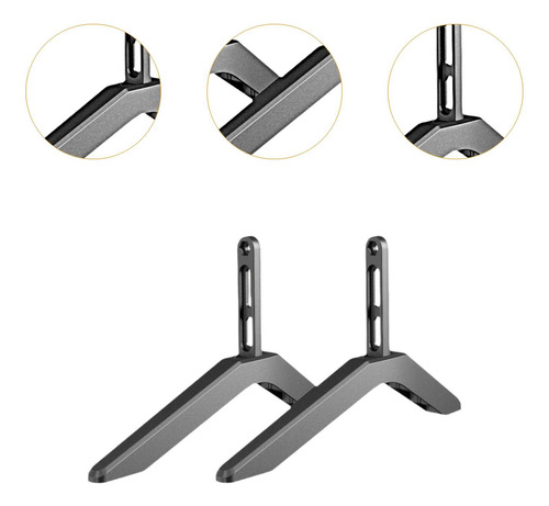 2pcs Tv Legs Stand De Tv Monte De Aluminio Aleación De