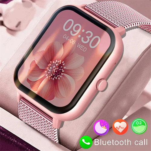 Reloj Inteligente De Silicona Y Acero Negro Zl54c Con Bluetooth Call