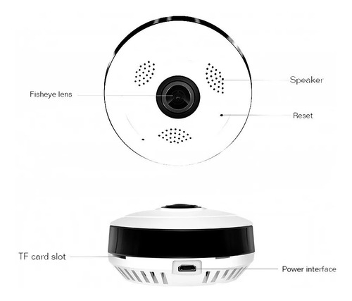 Camara Ip 360° Wifi Inalambrica V380 Facil Instalación 960p