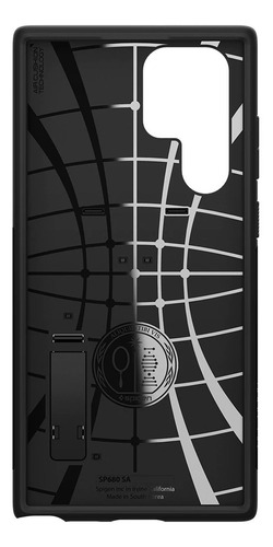 Imagem 4 de 4 de Capa Spigen Slim Armor Black Para Samsung Galaxy S22 Ultra