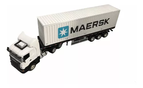 Miniatura Carreta Mercedes Benz Container Esc 1:50 Maersk P