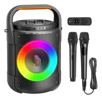 Comprar Máquina De Karaoke Jauyxian D12, Con 2 Micrófonos, Luz Rgb