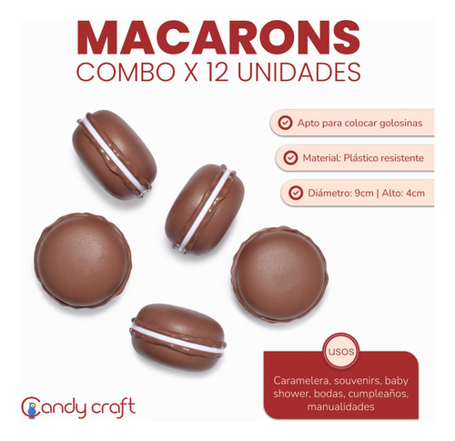 Souvenir Macaroon Golosinero Grande X 12unis