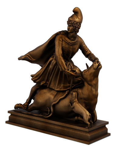 Estátua Mitra Deus Do Sol - Mithra - Zoroastrismo Cor Cor Cobre Antigo