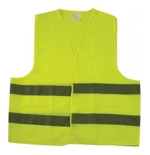 Chaleco Vial Pvc Amarillo Con Bandas Reflectivas