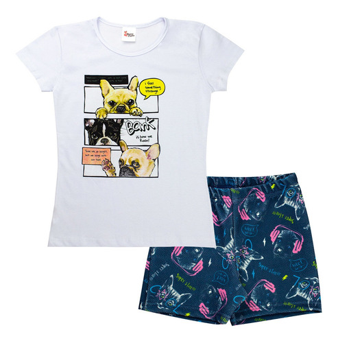 Imagem 4 de 10 de Kit 5 Conjunto Infantil Roupa Criança Feminina 10 12 14 Ano