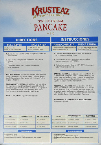5 Libras Krusteaz Crema Dulce Pancake Mix Just Add Water