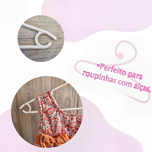 Cabide Infantil Branco Kit 50 Unidades.