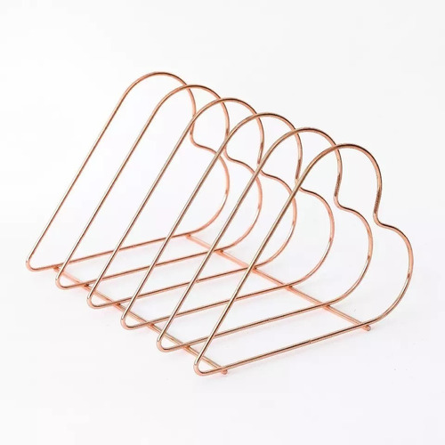 Sujeta Libros Metalico Corazón Rose Gold