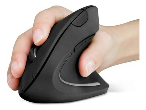 Mouse Inalambrico Vertical Ergonomico A Pila Negro