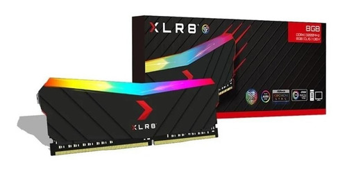 Imagen 3 de 5 de Memoria Gamer Pny Xlr8 8gb Ddr4 3600mhz Rgb Black Pc Gaming