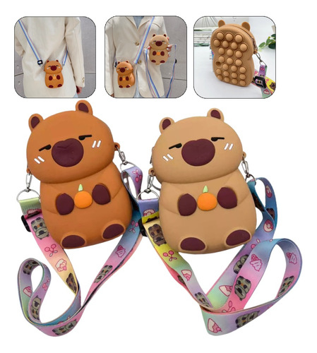 Kit 2 Bolsas De Silicona Capybara - Regalos Para Niña
