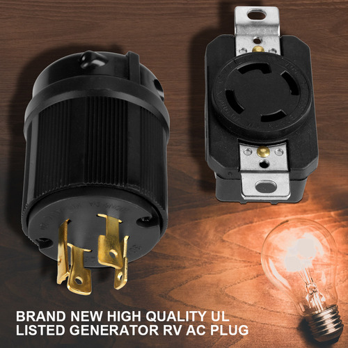 Wuchuang Generador De 4 Pines Nema L14-30 Rv Ac 125v-250v