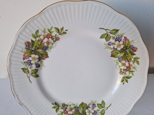 Plato De Postre Porcelana Inglesa Rosina Wild Flowers