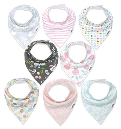 Baberos Baby Bandana Drool Para Niñas 8pack Baberos Absorbe