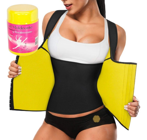 Faja Moldeadora Reductora Doble Capa Neopreno Termico + Gel 