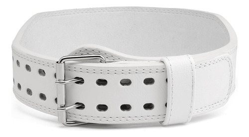Cinturón De Levantamiento De Pesas De Cuero, (white-m)