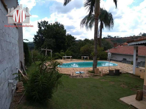 Linda Chácara Com 03 Dormitórios, Piscina, Área Gourmet, Pomar, Pertinho Da Cidade À Venda, 800 M² Por R$ 350.000 - Zona Rural - Pinhalzinho/sp - Ch0003
