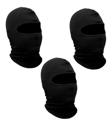 Kit C/ 3 Balaclavas Tocas Proteção Uv50+térmica Touca Ninja